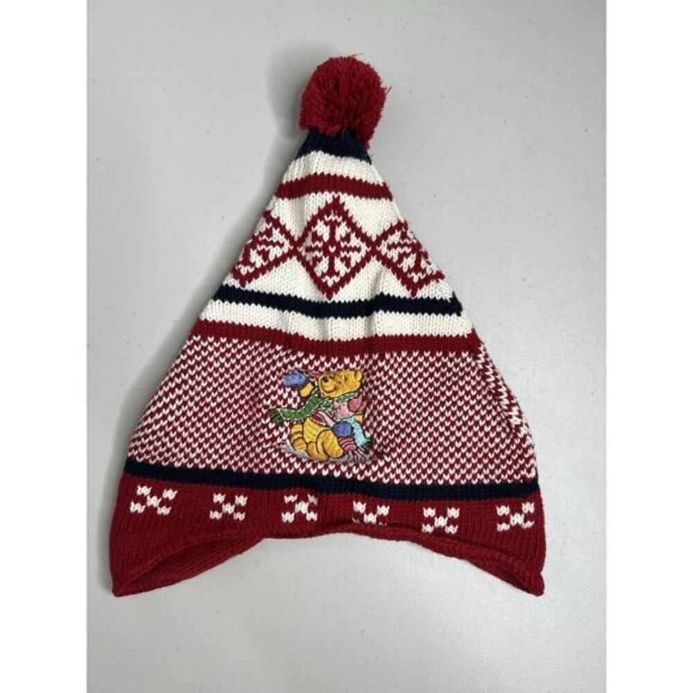 The Disney Store Winnie The Pooh & Piglet Beanie Hat Knitted Crochet Winter Hat